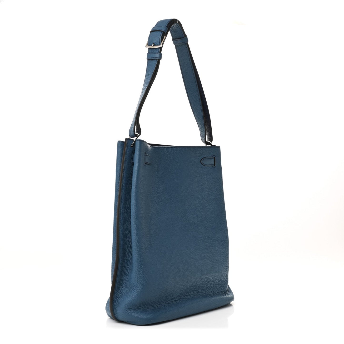 Hermes Taurillon Clemence Eclat So Kelly Bleu Izmir Bleu Travel Bag