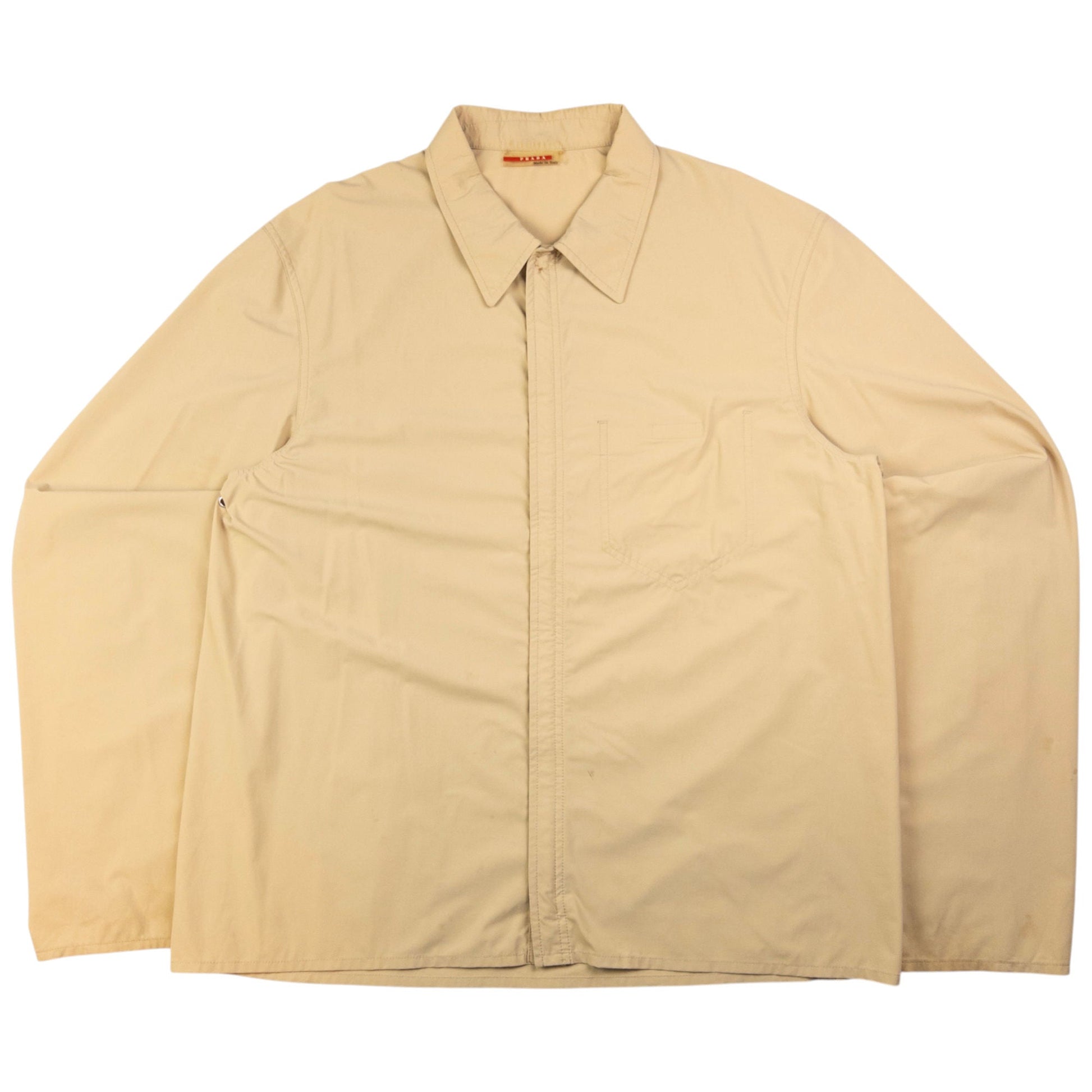 Prada Handbag Sport Lightweight Up Jacket Beige Zip