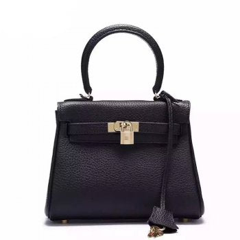 Hermes Luxury Kelly Cm Togo Bag Leather Black Travel Bag
