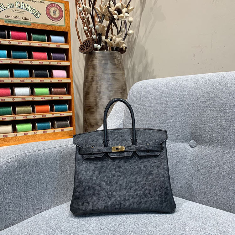 Top Quality Birkin For Women Toned Hardware Black Gold Travel Bag