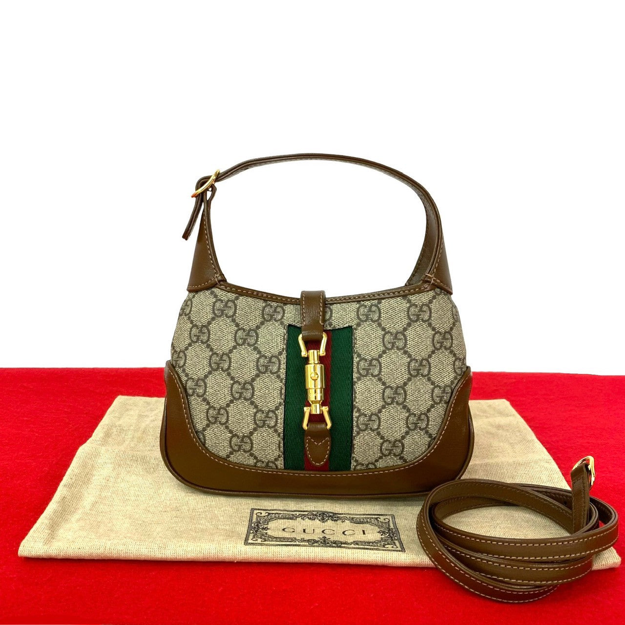 Gucci Jackie Supreme 2Way Handbag Leather Travel Bag