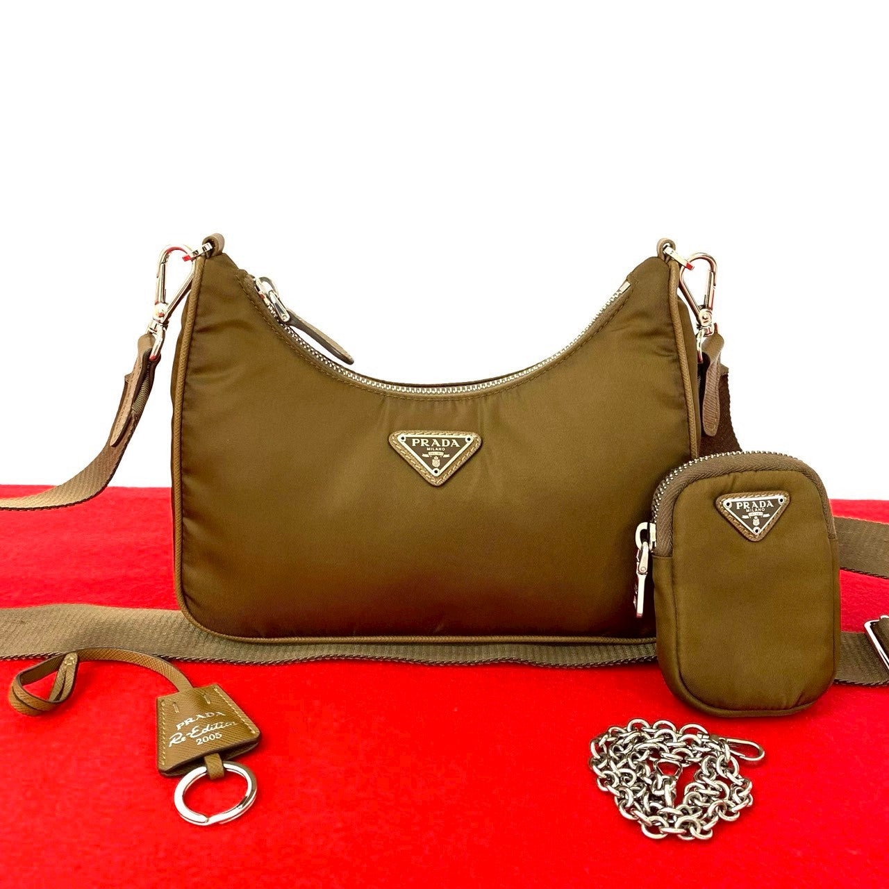 Prada 2Way Shoulder Bag Nylon Saffiano
