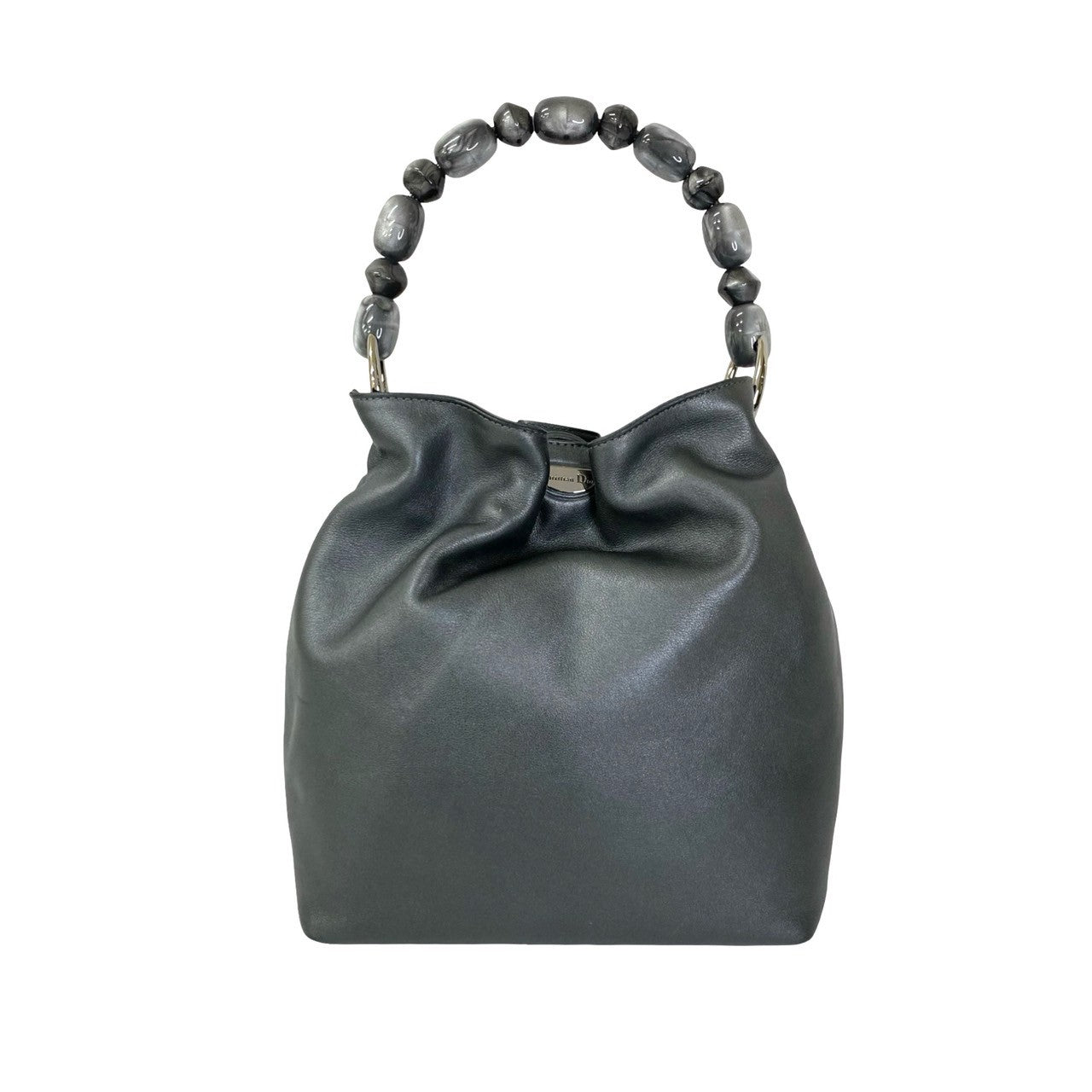 Dior Christian Maris Pearl Handbag Leather Travel Bag