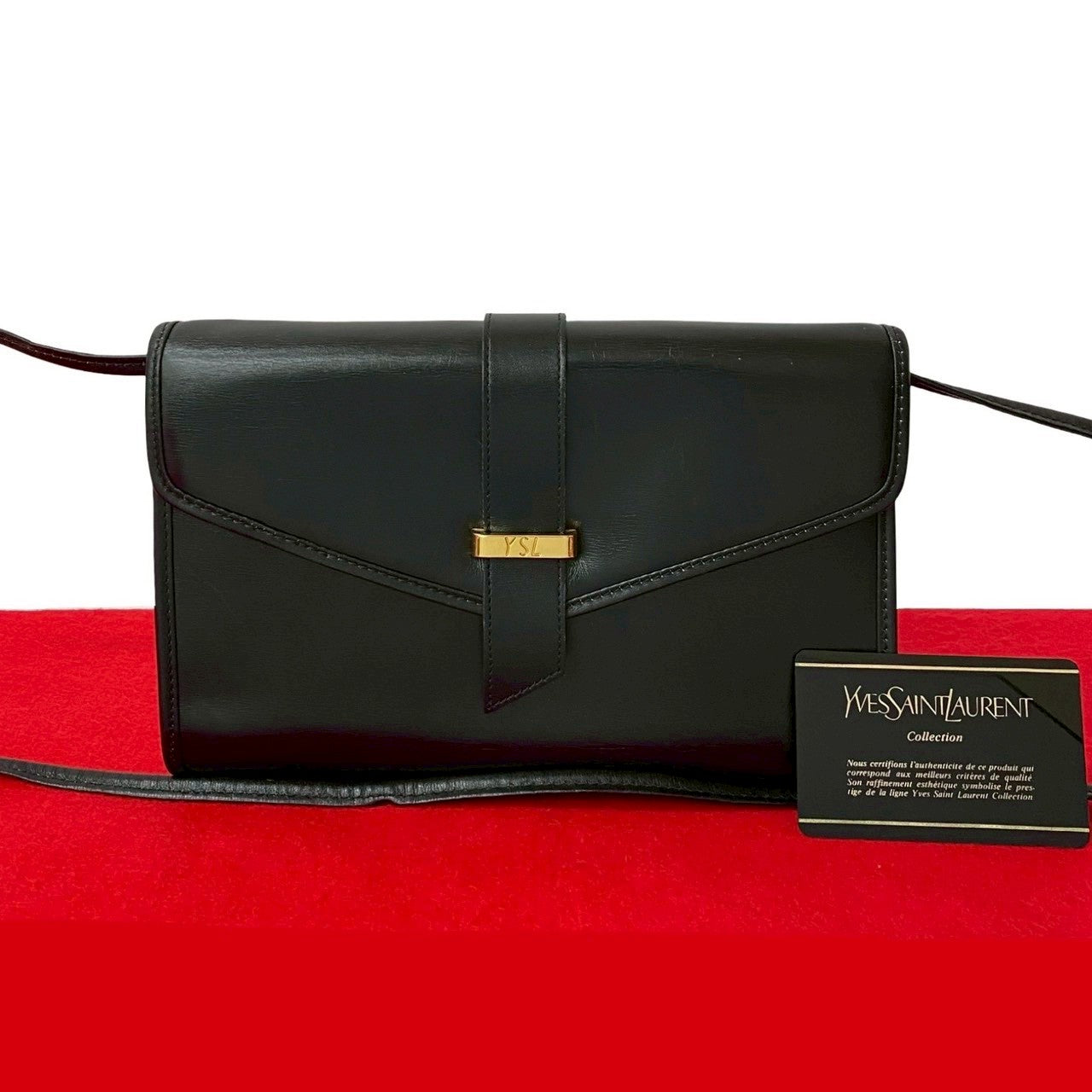 YSL Saint Laurent Yves Shoulder Bag Leather Mini