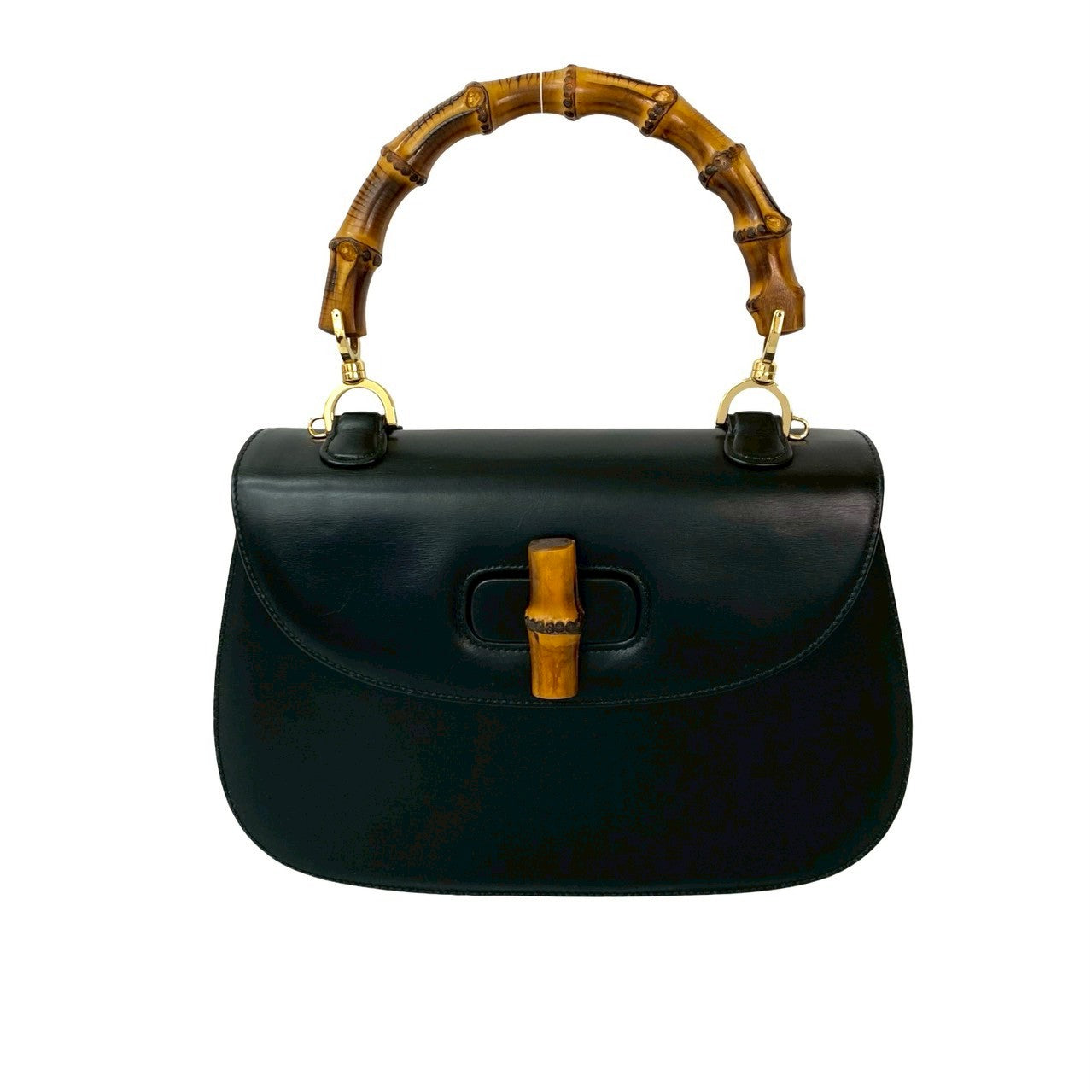 Gucci Bamboo Calf Handbag Leather Travel Bag