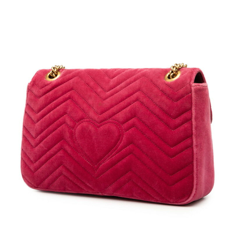 Gucci Marmont Blind For Love Velvet 2Way Bag Travel Bag
