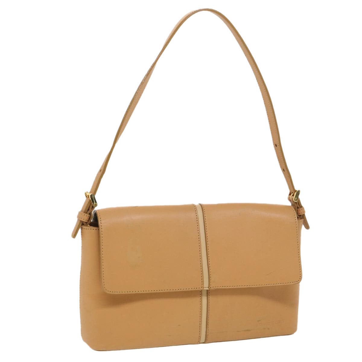 Burberry Luxury Shoulder Bag Auth Am3721 Leather Orange