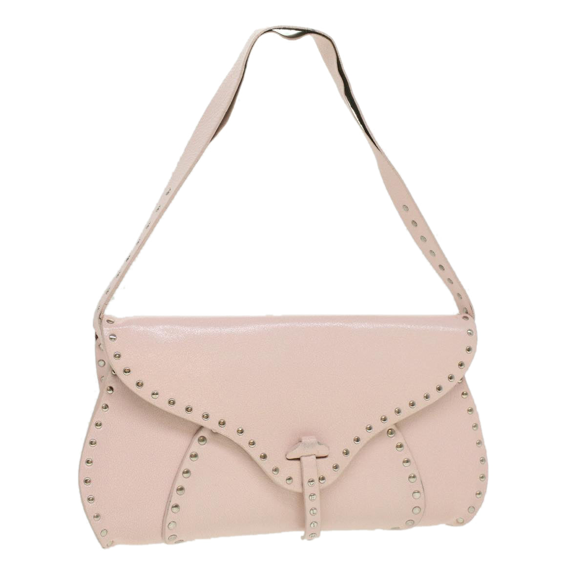 Luxury Studs Shoulder Bag Ce Am Leather Pink