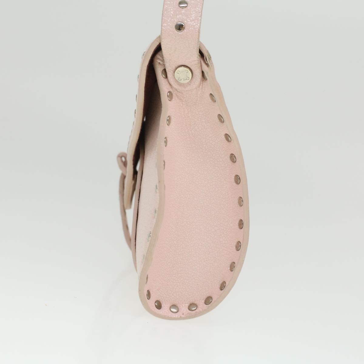 Luxury Studs Shoulder Bag Ce Am Leather Pink