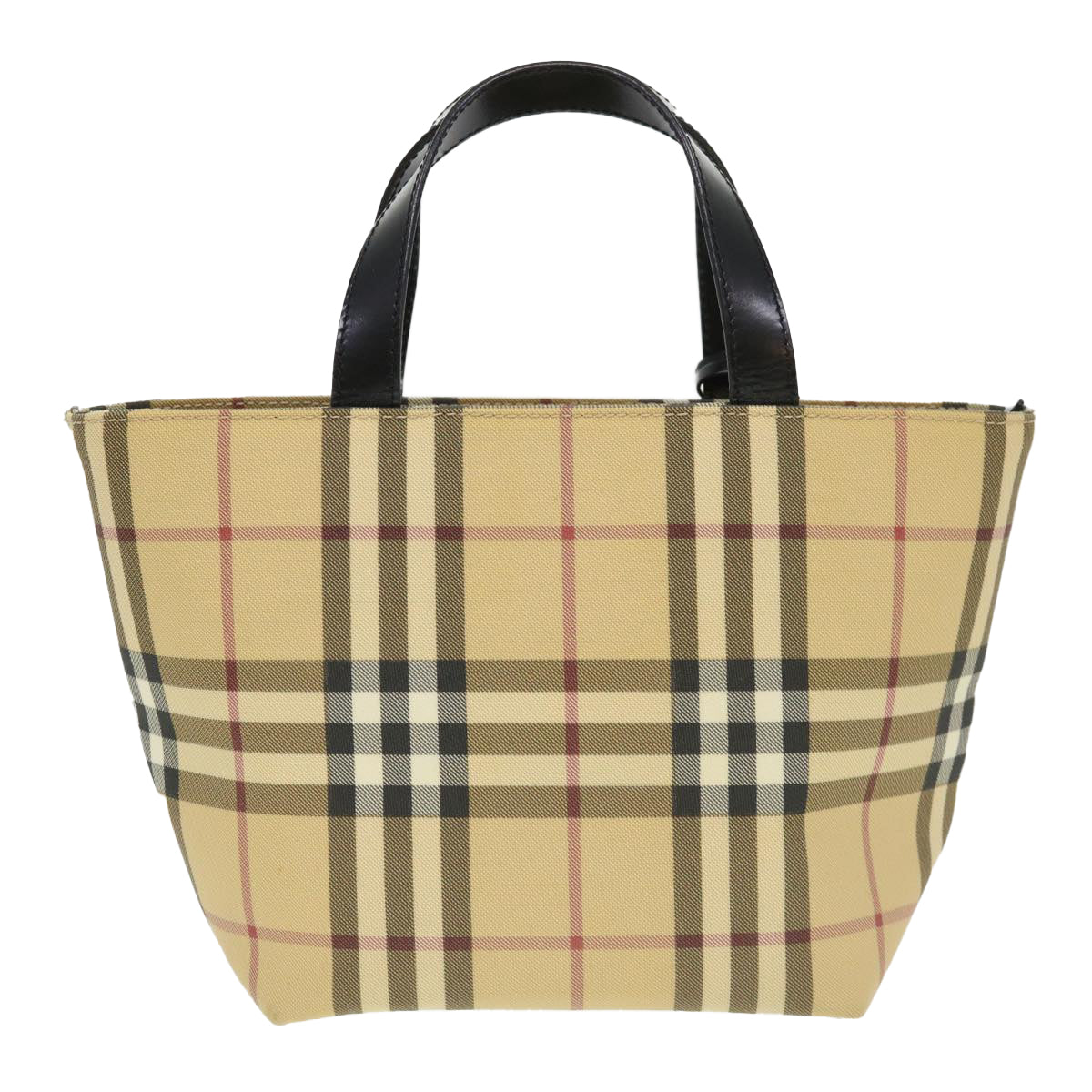 Burberry Luxury Nova Check Hand Bag Auth Am4079 Nylon Beige Travel Bag