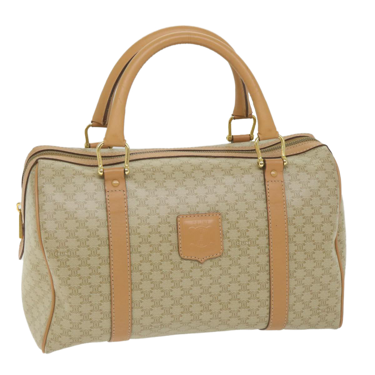 Luxury Macadam Boston Bag Am Canvas Beige Travel Bag