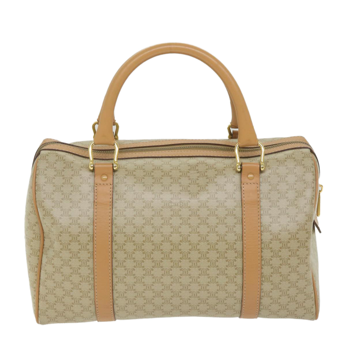 Luxury Macadam Boston Bag Am Canvas Beige Travel Bag