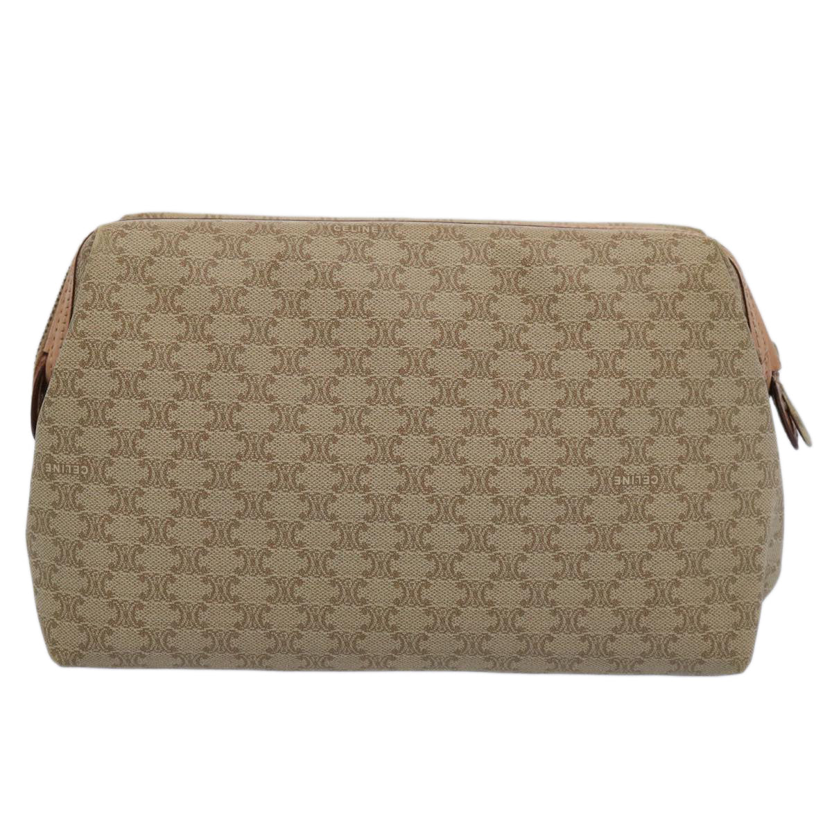 Luxury Macadam Pouch Am Handbag Canvas Beige Travel Bag