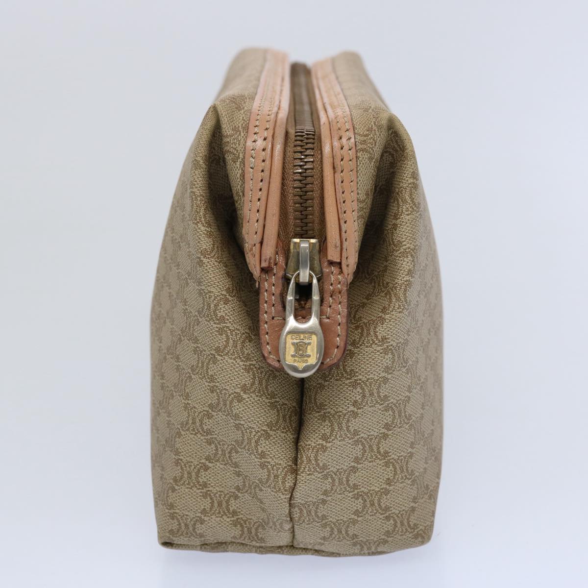 Luxury Macadam Pouch Am Handbag Canvas Beige Travel Bag