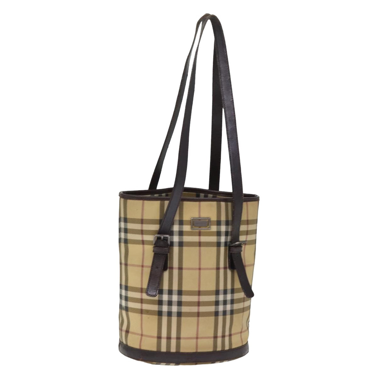 Burberry Luxury Nova Check Shoulder Bag Coated Auth Am6355 Canvas Beige