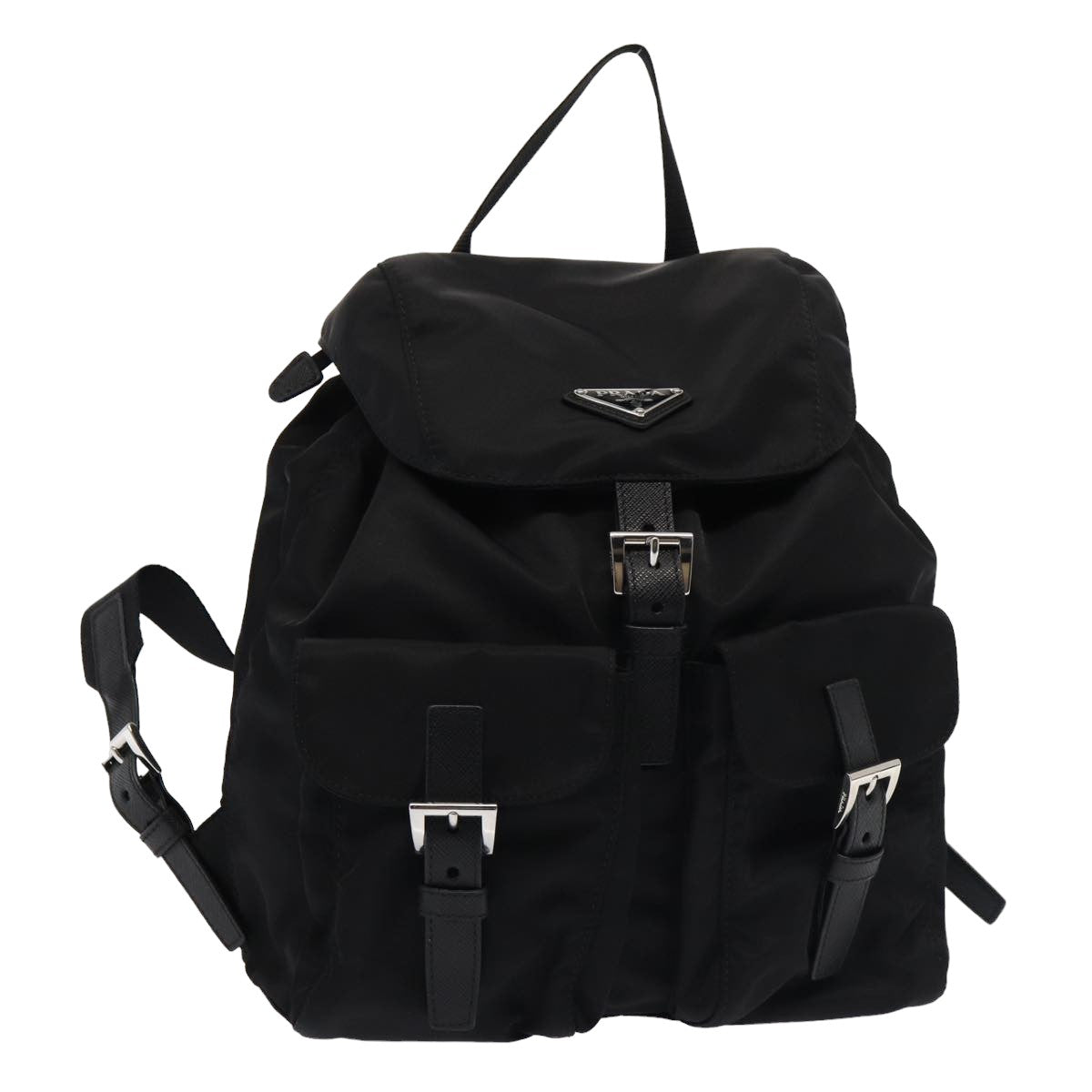Prada Backpack Auth Nylon Black Black Auth Am6424A