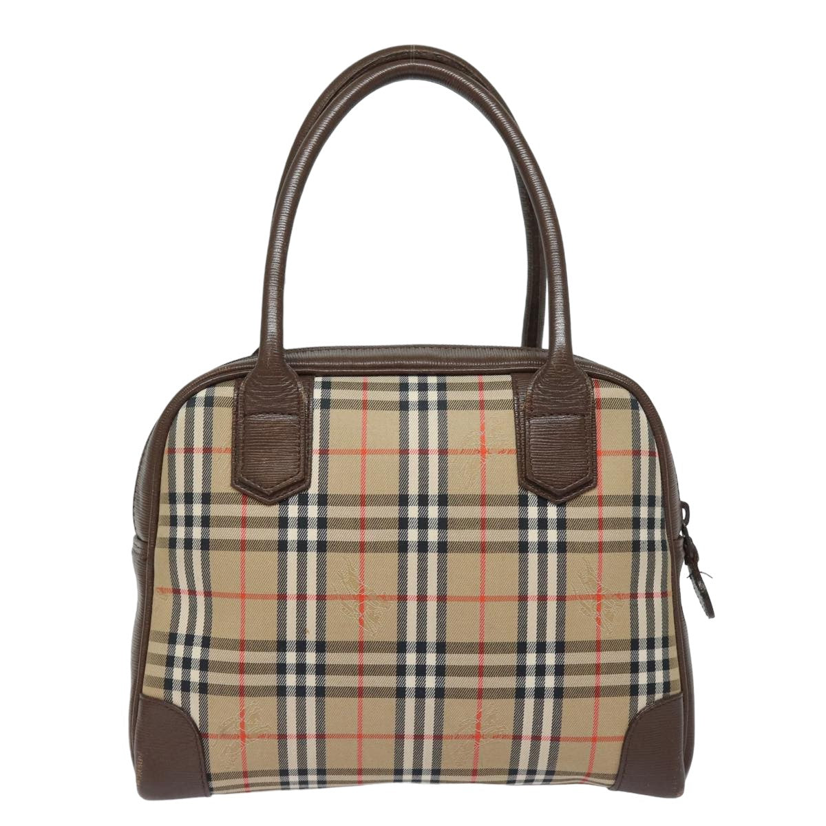 Burberry Luxury ss Nova Check Hand Bag Auth Am6463 Canvas Beige Travel Bag