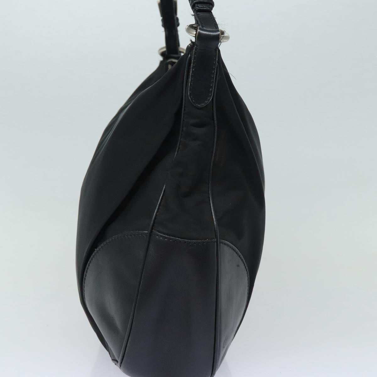 Prada Shoulder Bag Auth Nylon Black Black Auth Am6640