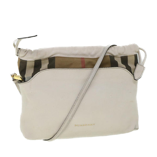Burberry Luxury Nova Check Shoulder Bag Auth Ar10452 Leather Beige