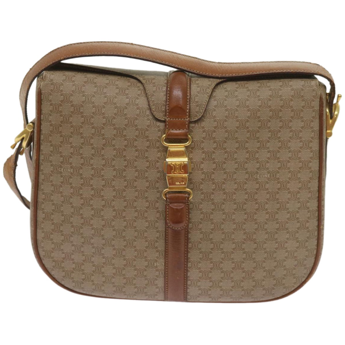 Luxury Macadam Shoulder Bag Ar B Canvas Beige