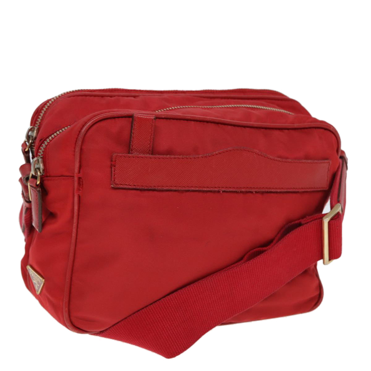 Prada Shoulder Bag Auth Nylon Red Red Auth Ar11981