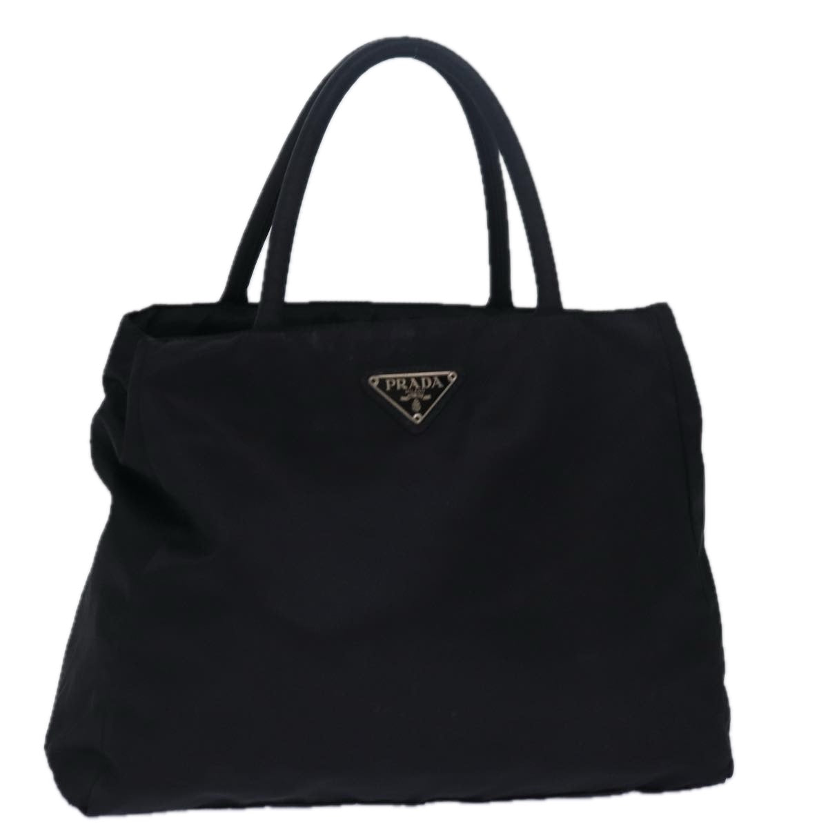 Prada Hand Bag Auth Nylon Black Travel Bag Black Auth Ar11983