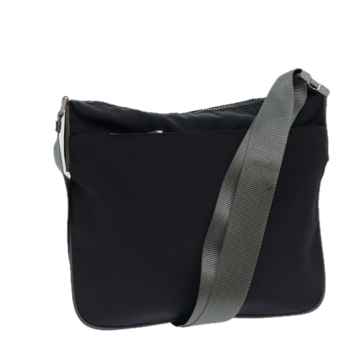 Prada Shoulder Bag Auth Nylon Black Black Auth Ar12031