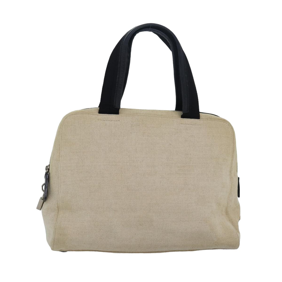 Prada Hand Bag Auth Canvas Beige Travel Bag Beige Auth Ar12140