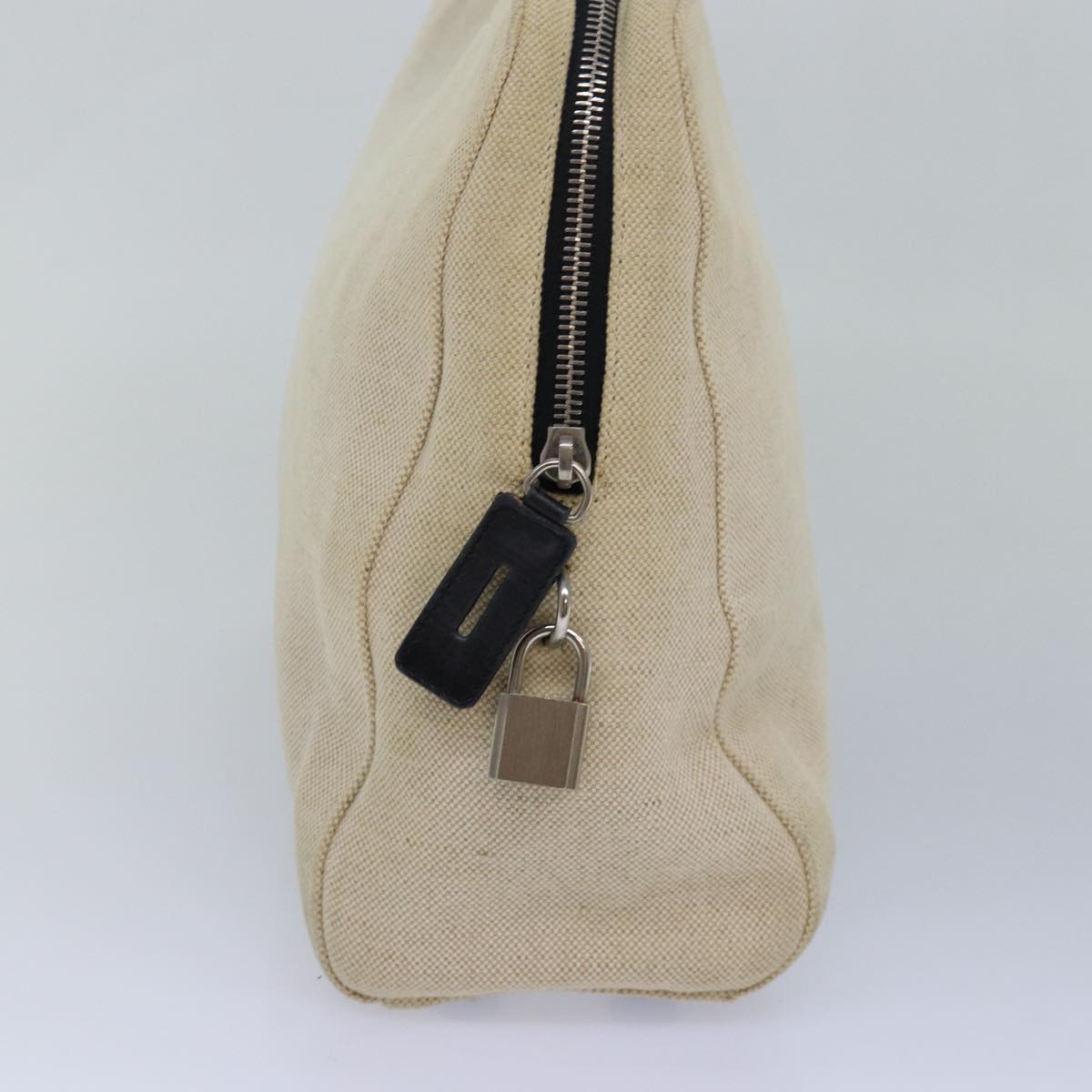 Prada Hand Bag Auth Canvas Beige Travel Bag Beige Auth Ar12140