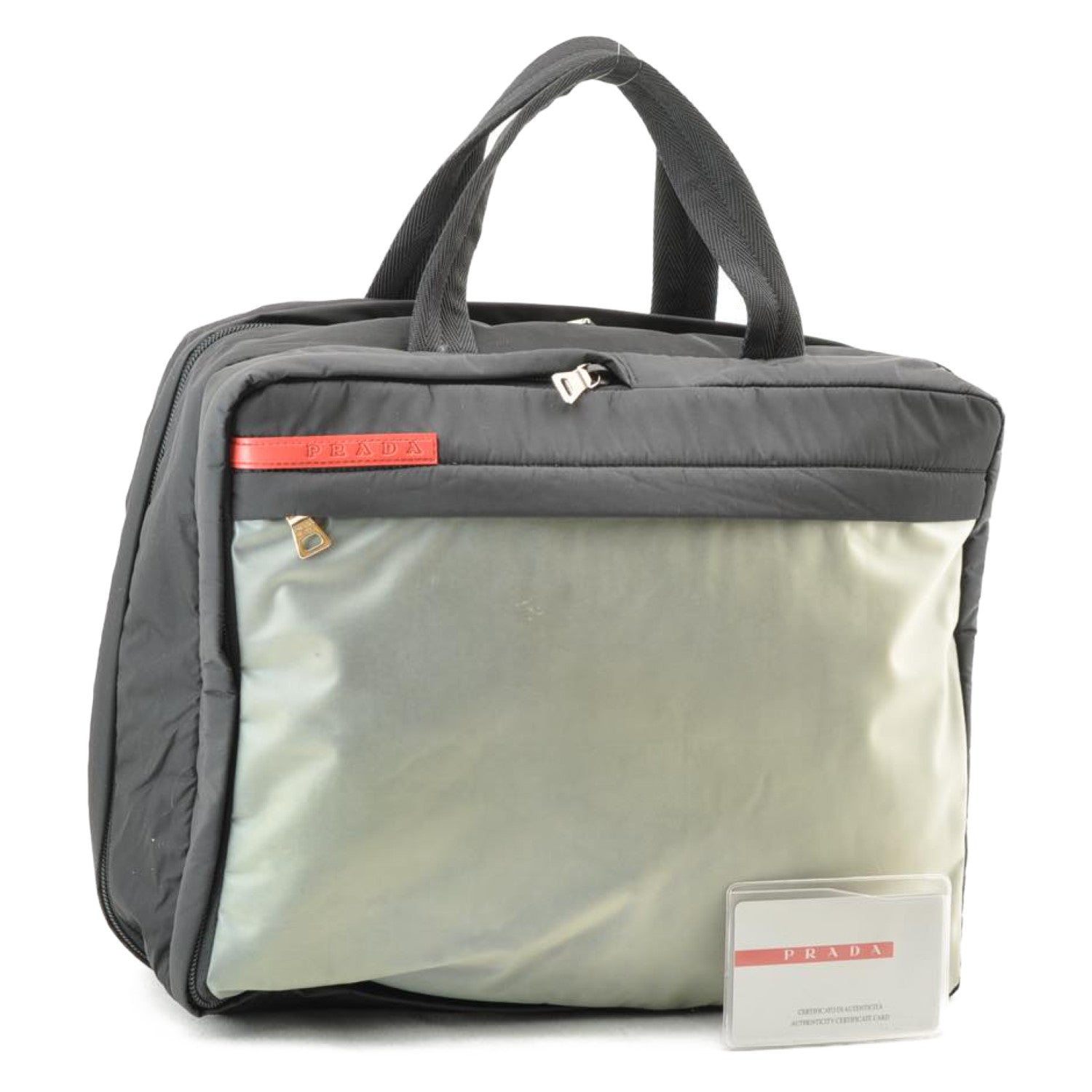 Prada Hand Bag Nylon Black Travel Bag Nylon Black Ar1221
