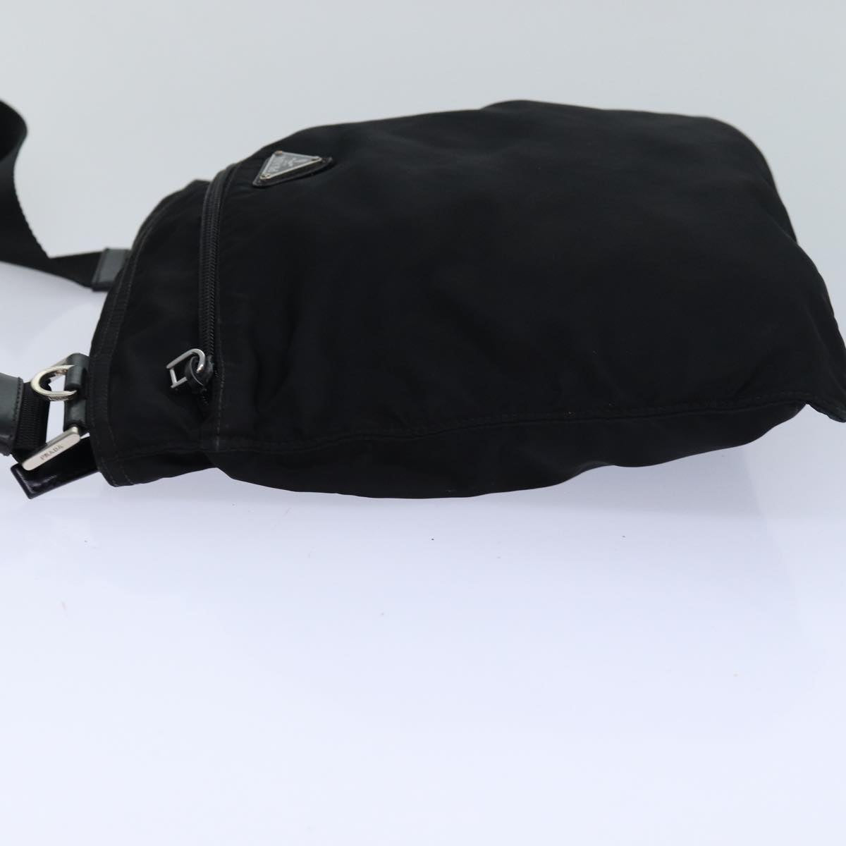 Prada Shoulder Bag Auth Nylon Black Black Auth Ar12259