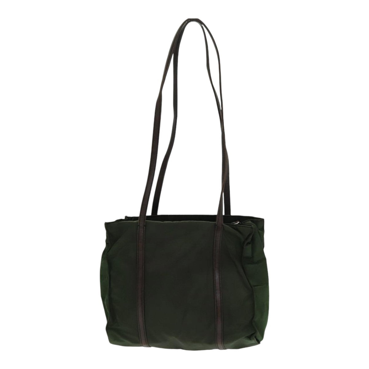 Prada Shoulder Bag Khaki Auth Nylon