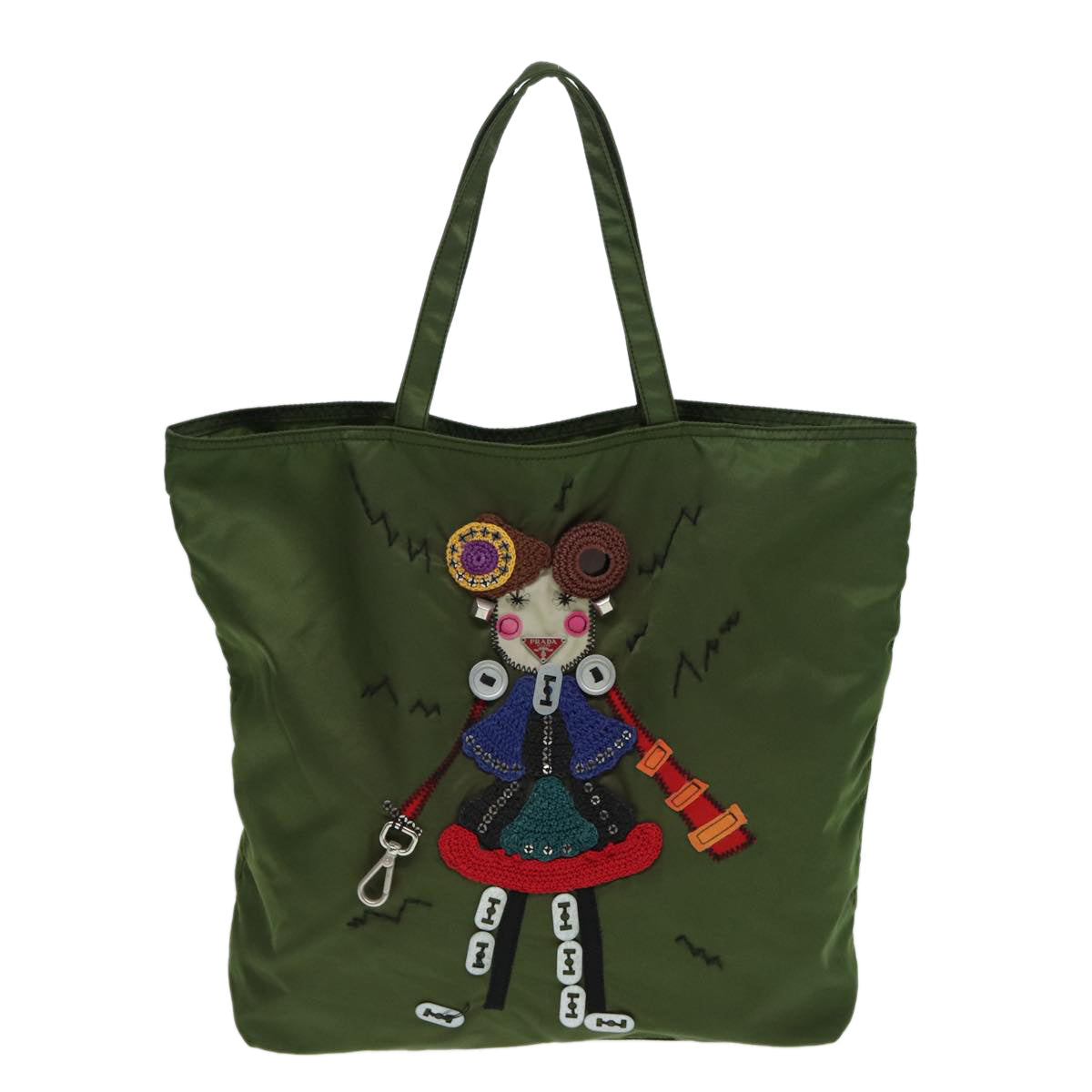 Prada Tote Bag Khaki Auth Nylon Khaki Auth Ar12264