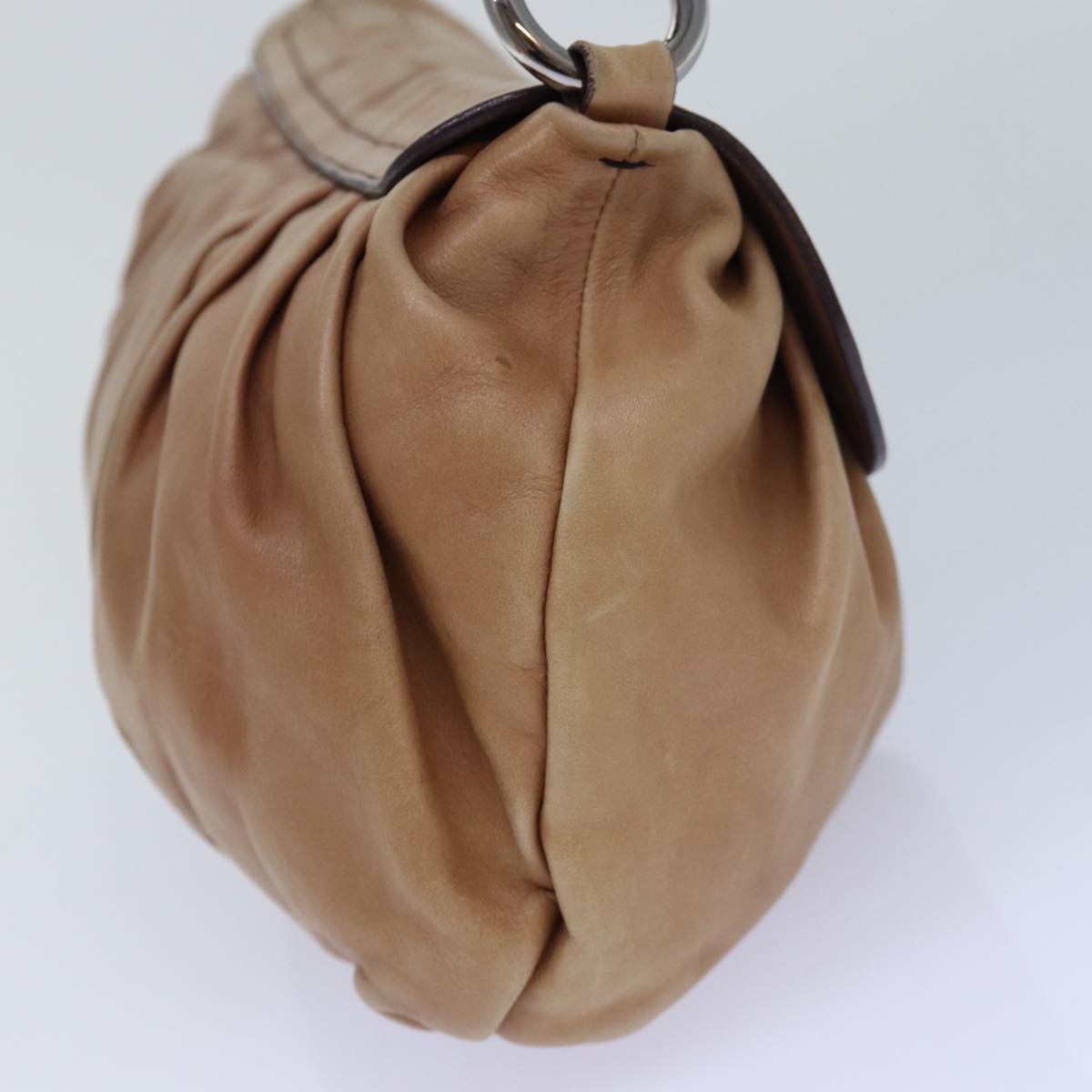 Prada Shoulder Bag Auth Leather Brown