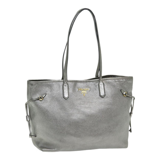 Prada Tote Bag Tone Auth Leather Gold