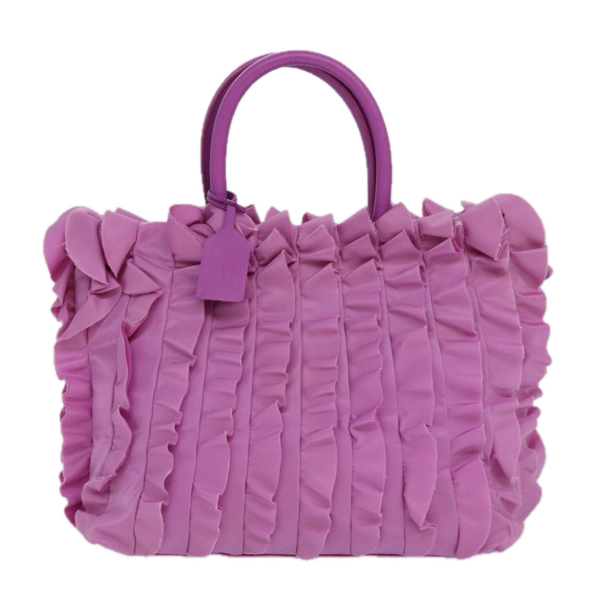 Prada Hand Bag Auth Nylon Pink Travel Bag Pink Auth Ar12283