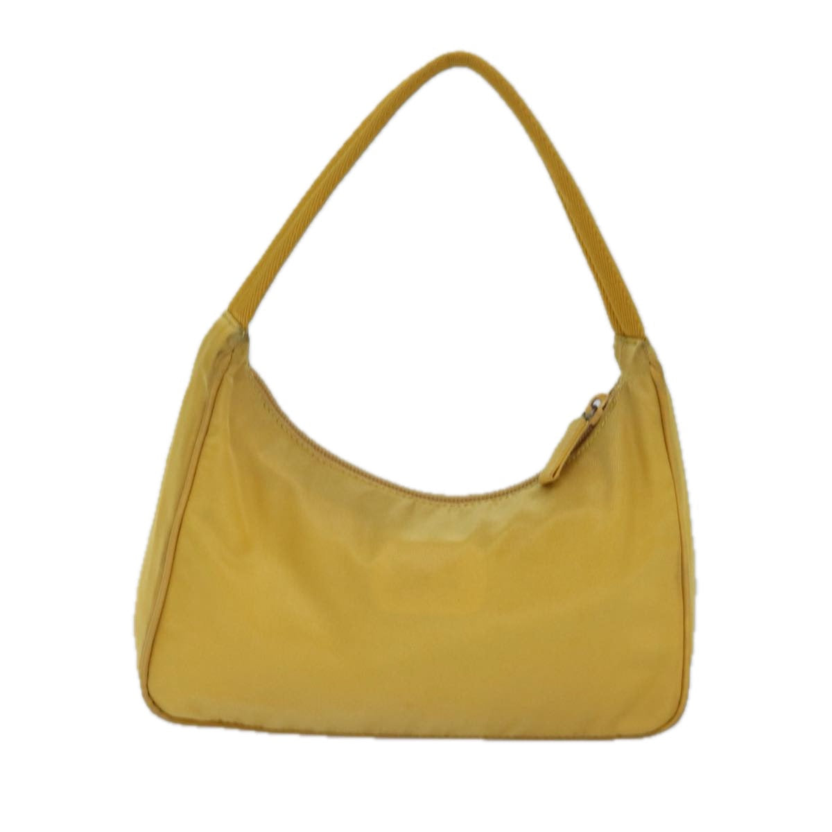 Prada Hand Bag Auth Nylon Yellow Travel Bag