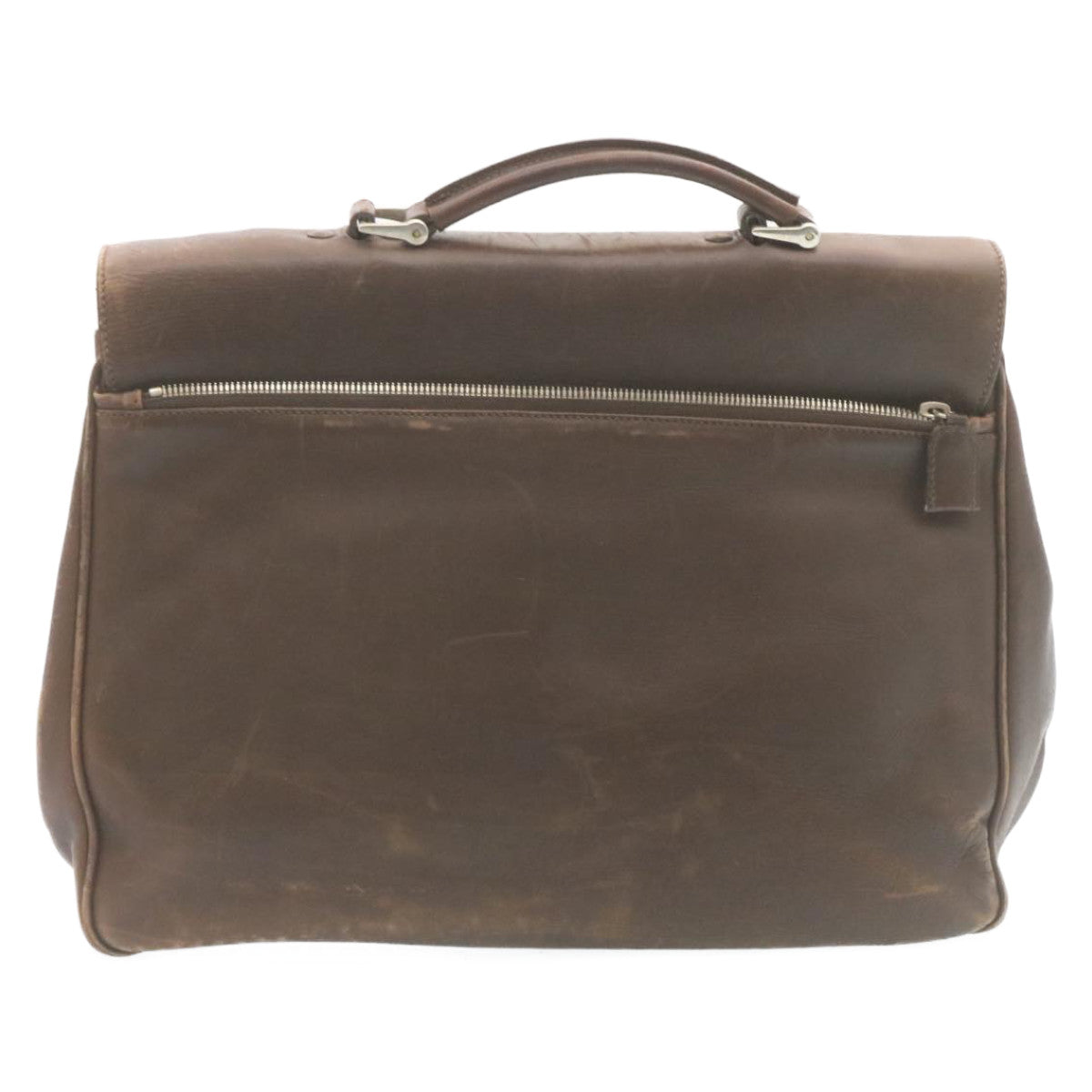 Prada Hand Bag Leather Brown Travel Bag Bag Brown Ar6360