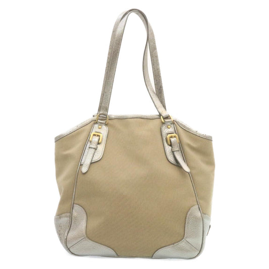 Prada Tote Bag Canvas Beige Canvas Beige Ar6404