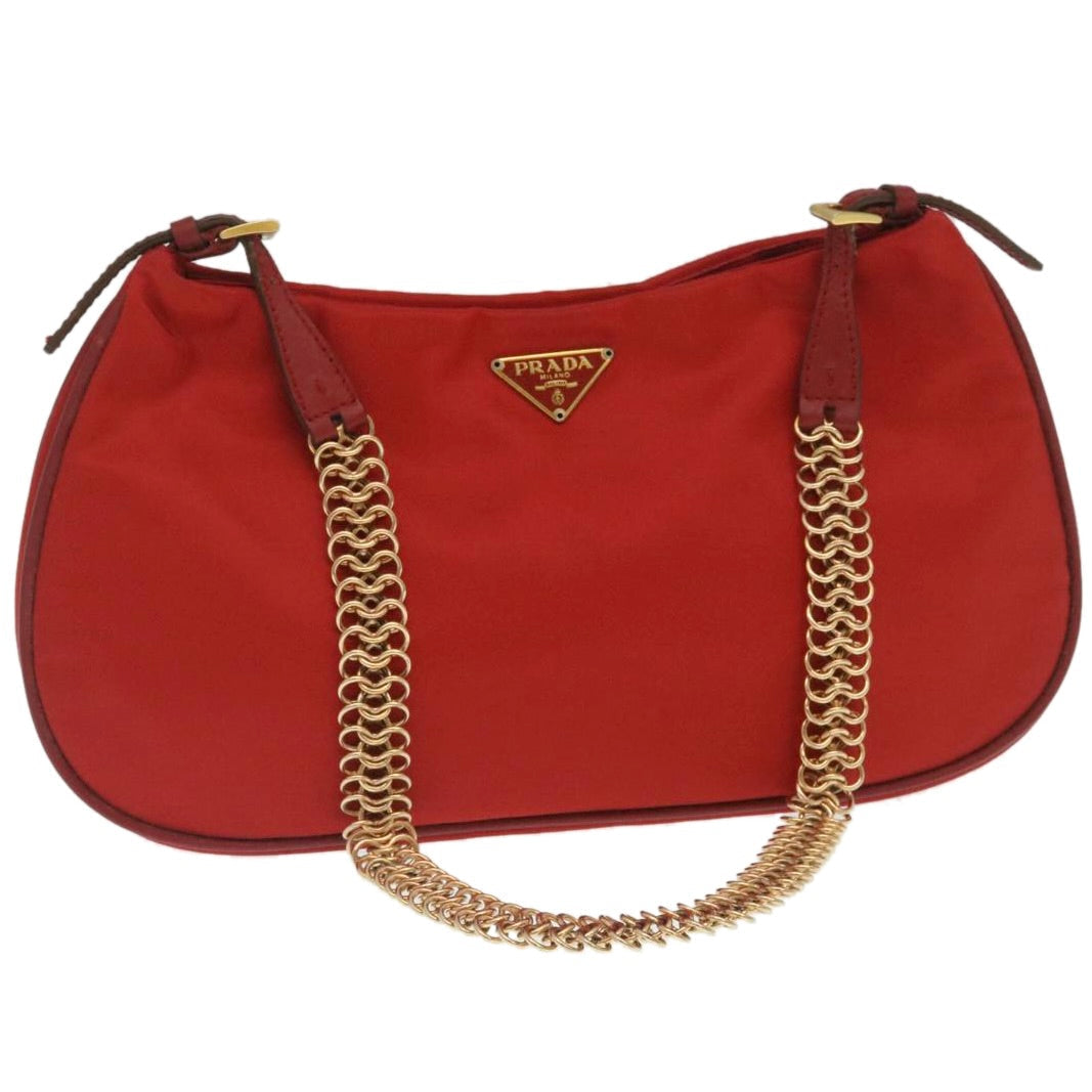 Prada Accessory Pouch Luxury Handbag Nylon Red Clutch Bag
