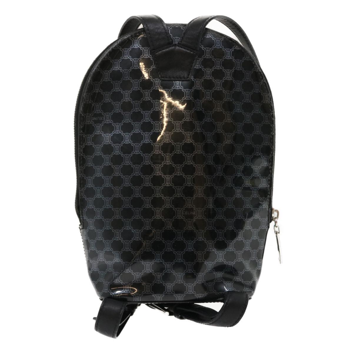 Luxury Macadam Backpack Vinyl Ar Handbag Black