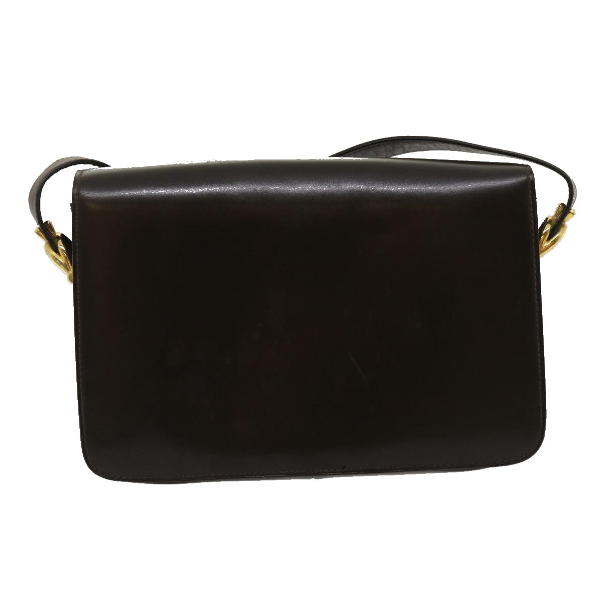 Luxury Horse Carriage Shoulder Bag Ar Leather Brown