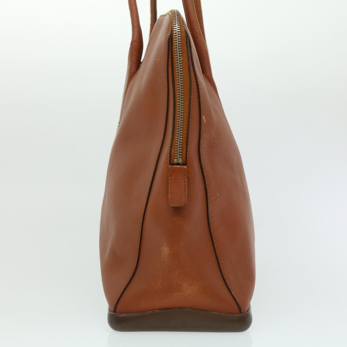 Prada Tote Bag Auth Leather Brown Brown Auth Ar7489