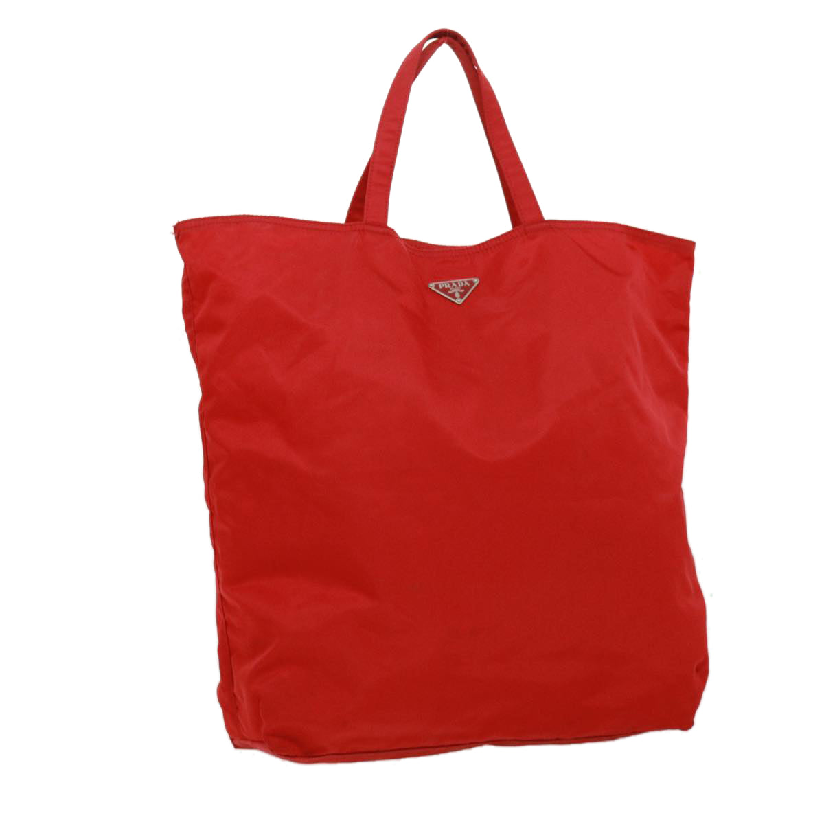 Prada Robot Hand Bag Nylon Red Travel Bag