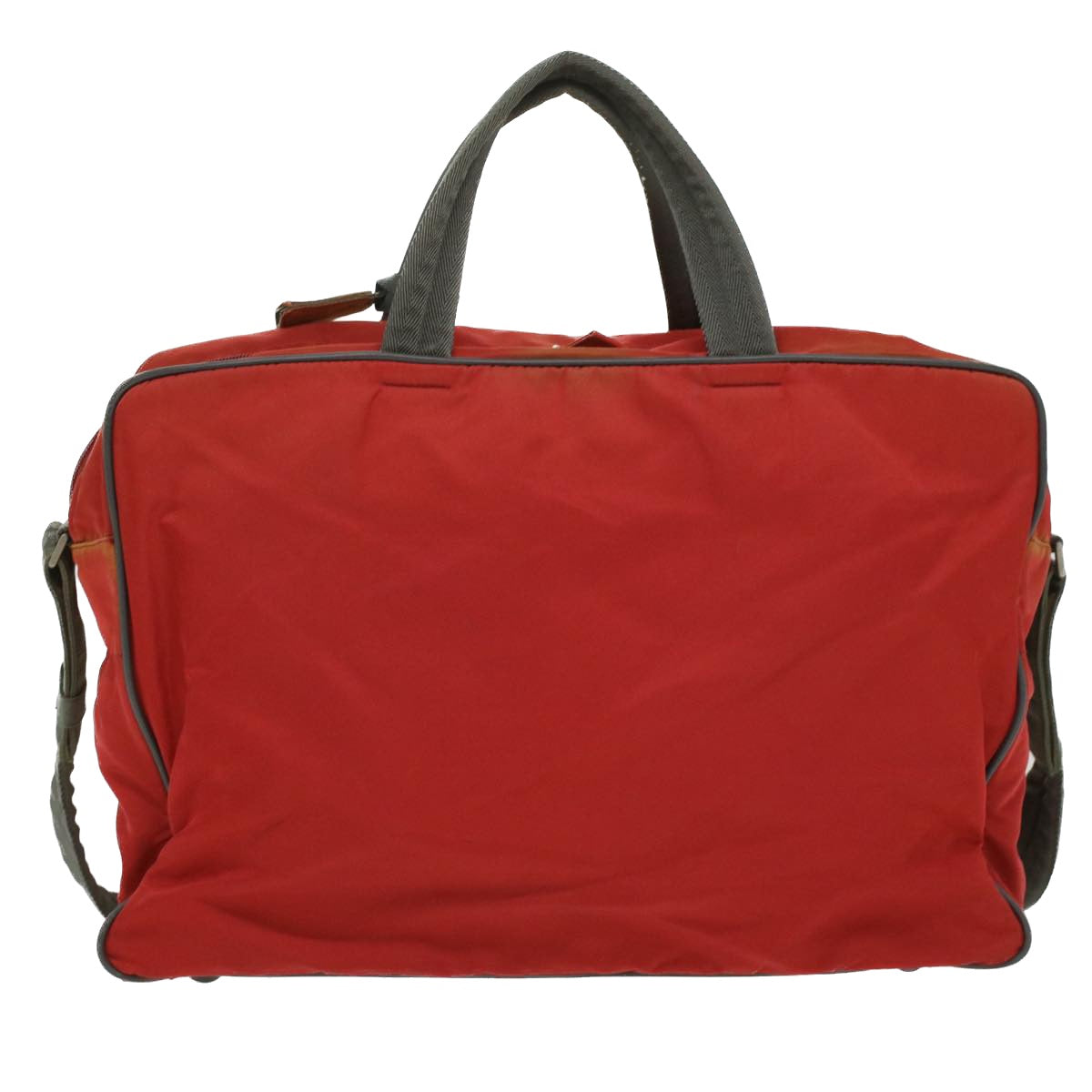Prada Hand Bag 2Way Nylon Red Travel Bag