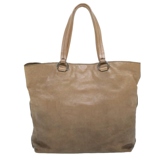 Prada Tote Bag Leather Beige Leather Beige Ar8732