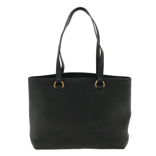 Prada Tote Bag Auth Leather Black