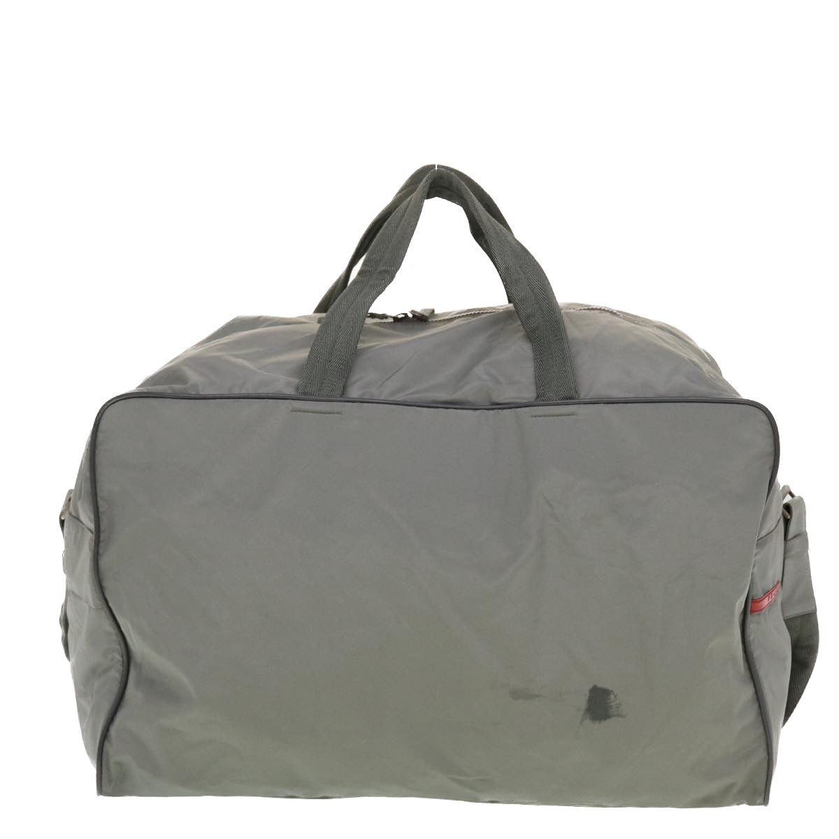 Prada Boston Bag 2Way Nylon Gray Travel Bag