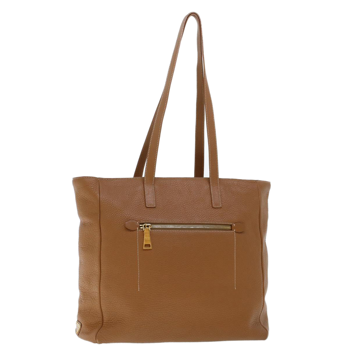 Prada Tote Bag Auth Leather Brown