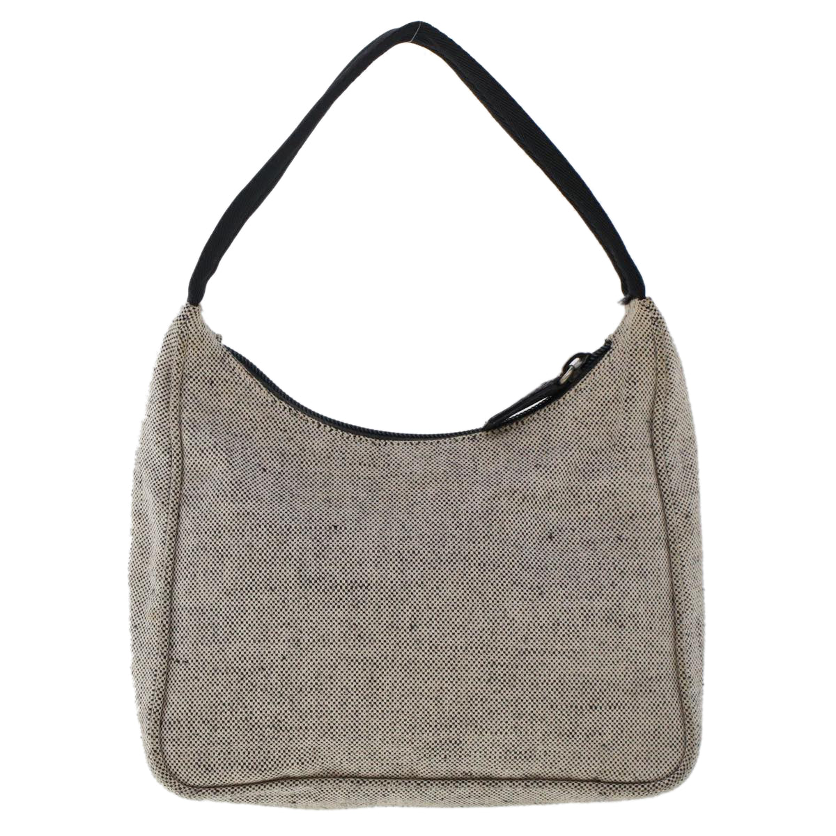 Prada Sports Hand Bag Canvas Black Beige Travel Bag